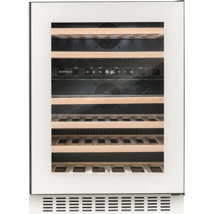 Temptech Oslo OX60DRW-24 onderbouw wijnkoelkast, vooraanzicht zonder flessen