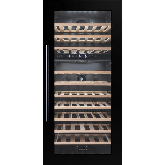 Temptech Oslo OZ124DB-24 inbouw wijnkoelkast, vooraanzicht zonder flessen