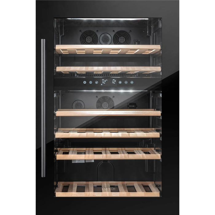 Temptech Oslo OZ90DB-24 inbouw wijnkoelkast, vooraanzicht zonder flessen