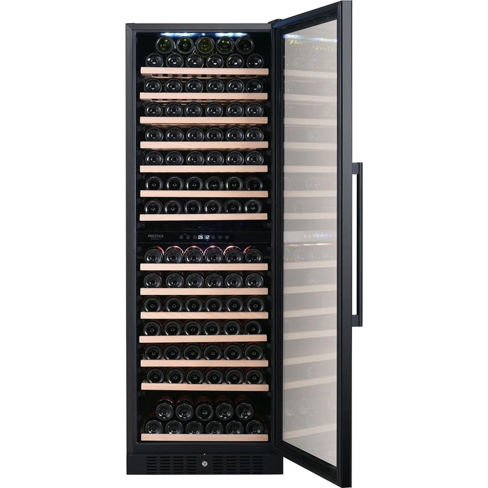 Temptech Prestige PRES180DB-24 vrijstaande wijnkoelkast, vooraanzicht met open deur