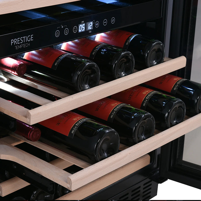 Temptech Prestige PRES180DB-24 vrijstaande wijnkoelkast, uittrekbare leggers