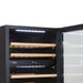 Temptech Skagen SKX60DBT onderbouw wijnkoelkast, detail leggers en bediening